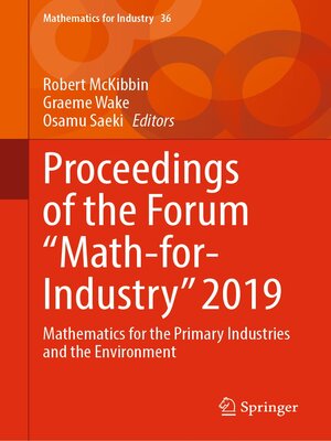 cover image of Proceedings of the Forum "Math-for-Industry" 2019